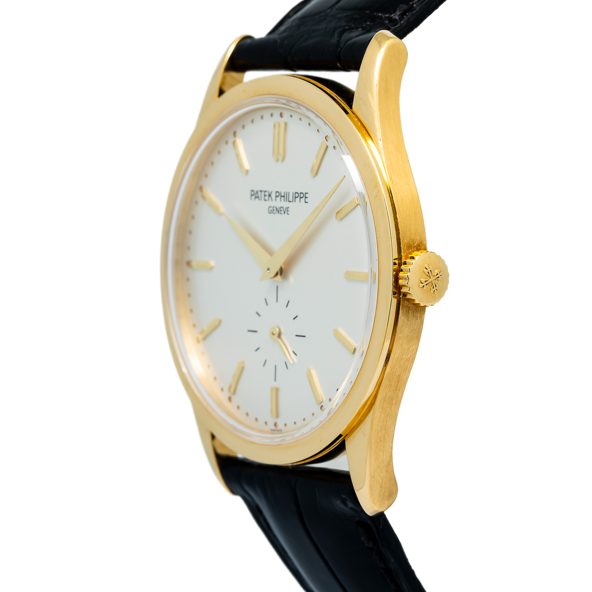 Patek Philippe Calatrava 5196J-001 Manual 18k YG White Dial Men's Watch 36mm