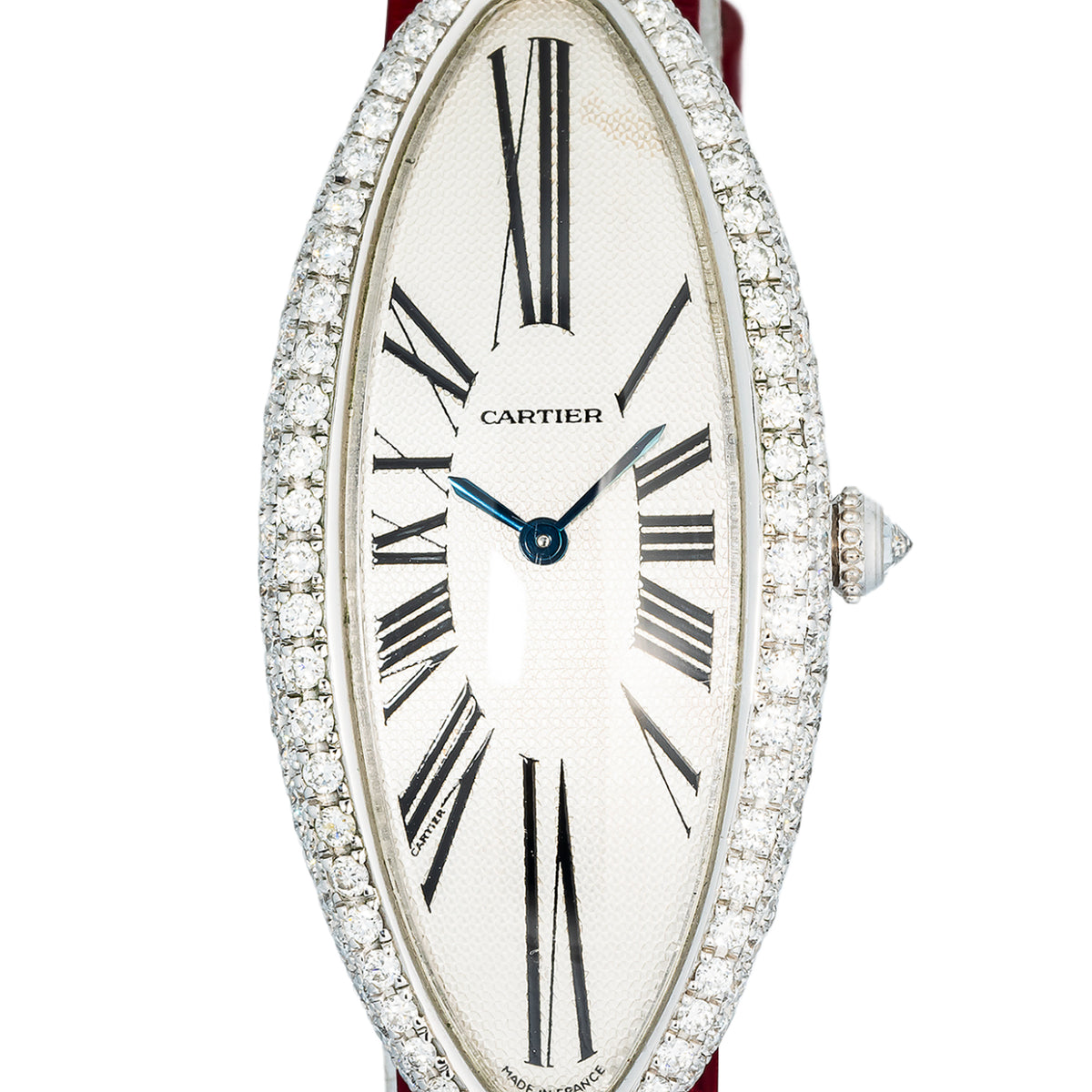 Cartier Baignoire Allongee 2514 W1532336 Aftermarket Diamond Quartz Watch 21mm