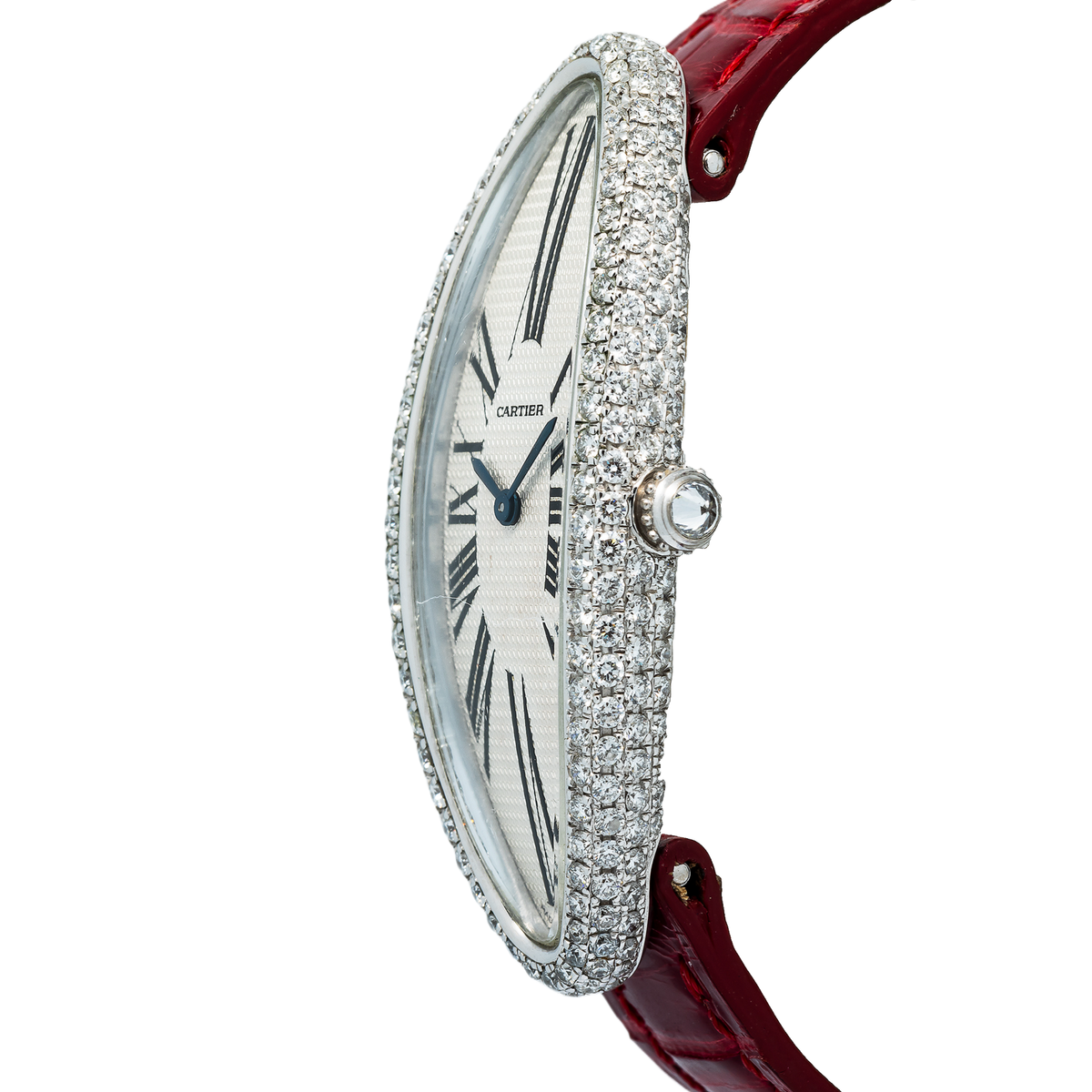 Cartier Baignoire Allongee 2514 W1532336 Aftermarket Diamond Quartz Watch 21mm