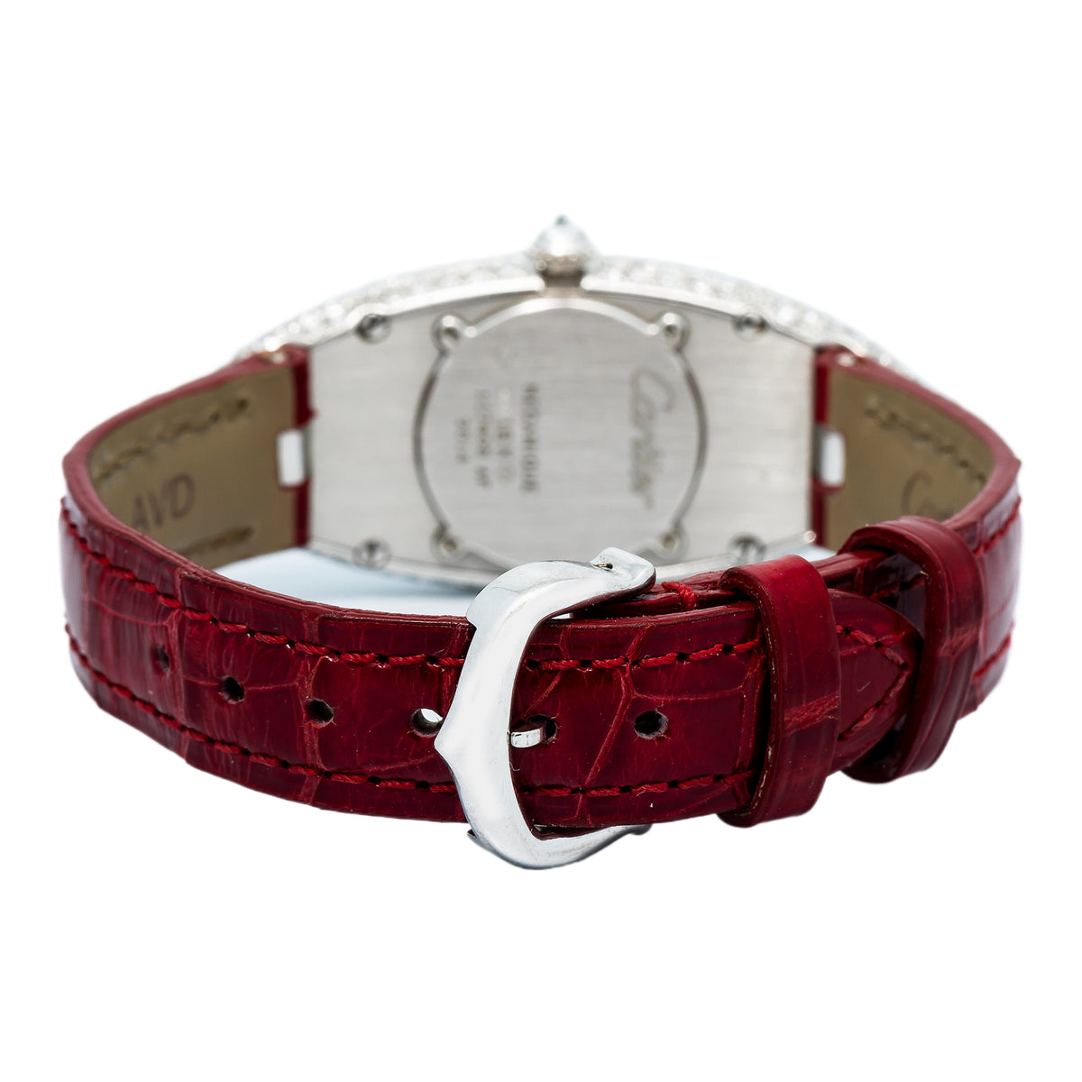 Cartier Baignoire Allongee 2514 W1532336 Aftermarket Diamond Quartz Watch 21mm