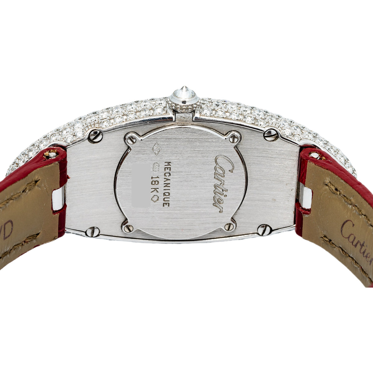 Cartier Baignoire Allongee 2514 W1532336 Aftermarket Diamond Quartz Watch 21mm