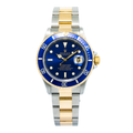 Rolex Submariner Bluesy 16613 2000 Papers 18k YG Two Tone Blue Dial Men's 40mm