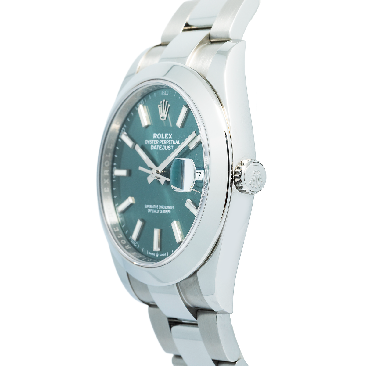 Rolex DateJust 126300 Oyster 2024 Card Automatic SS Green Dial Men's Watch 41mm
