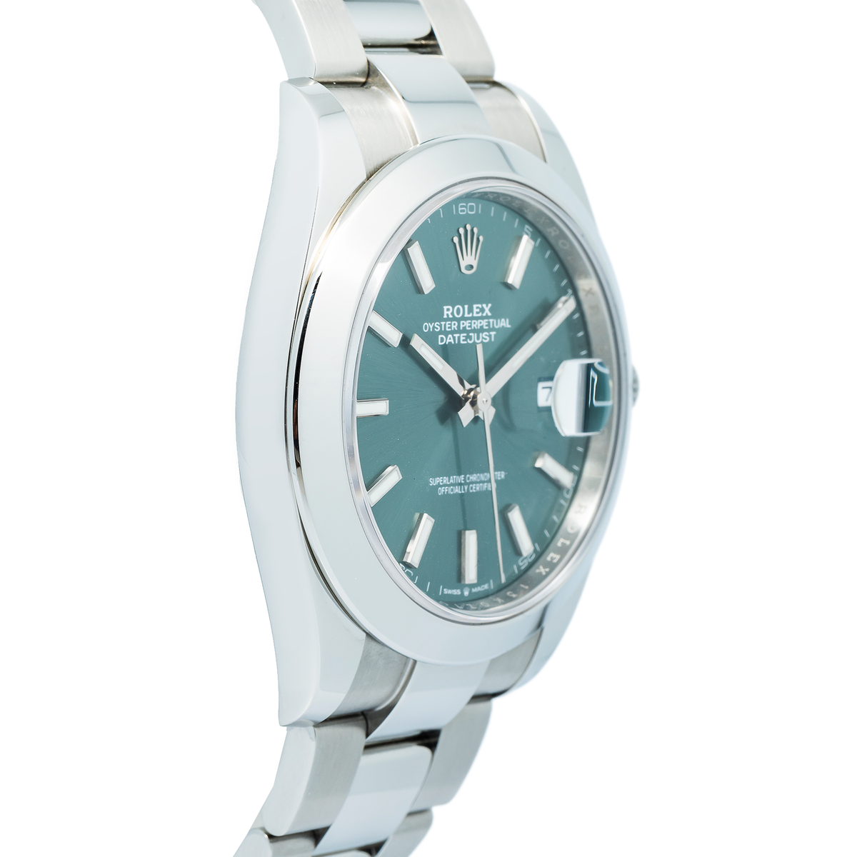 Rolex DateJust 126300 Oyster 2024 Card Automatic SS Green Dial Men's Watch 41mm