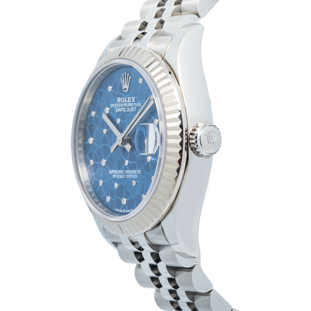 Rolex DateJust 278274 2025 Card MINT Blue Floral Diamond Dial Women's 31mm