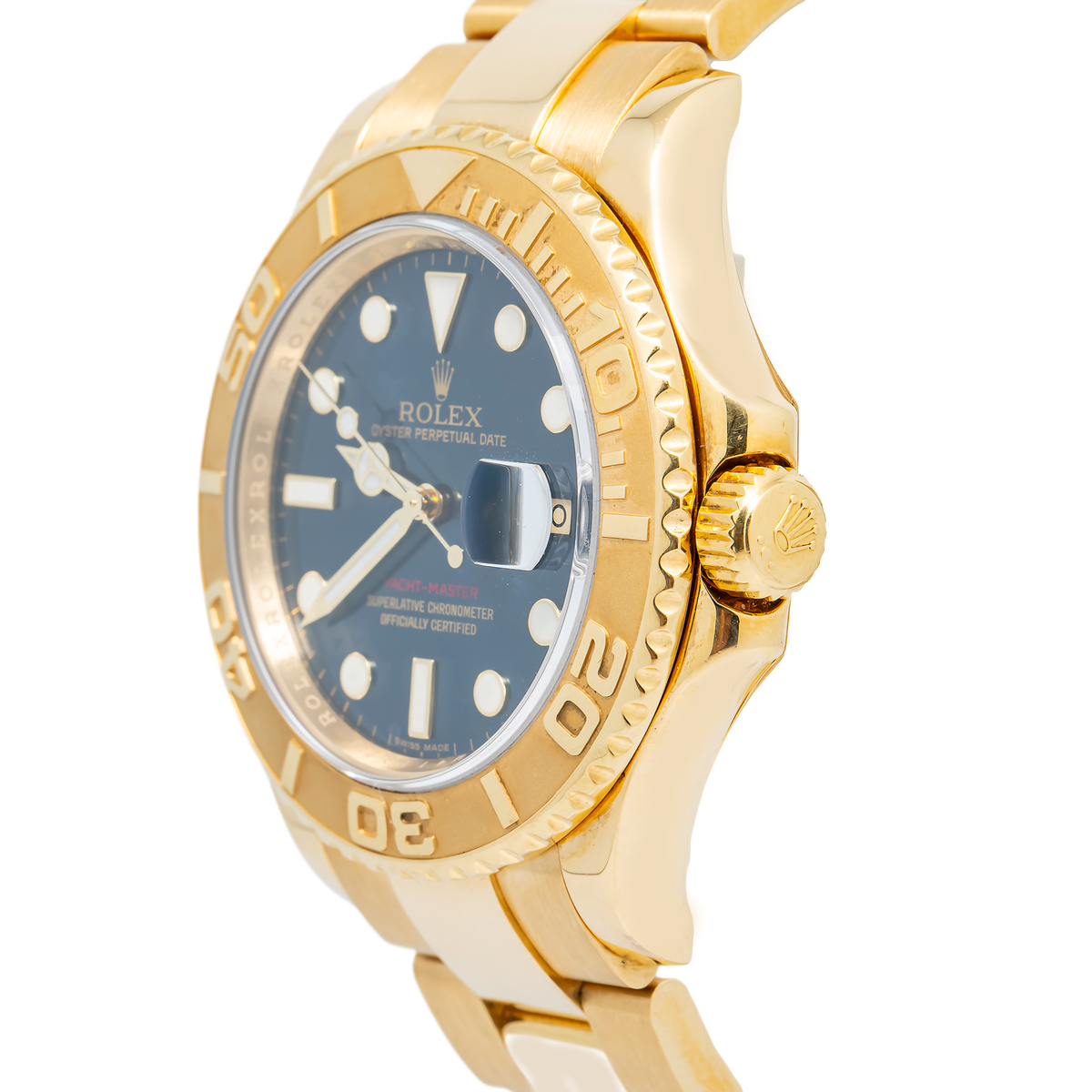 Rolex Yacht-Master 16628 2011 Card Automatic 18k YG Blue Dial Men's Watch 40mm