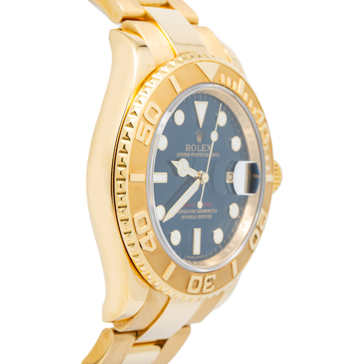 Rolex Yacht-Master 16628 2011 Card Automatic 18k YG Blue Dial Men's Watch 40mm