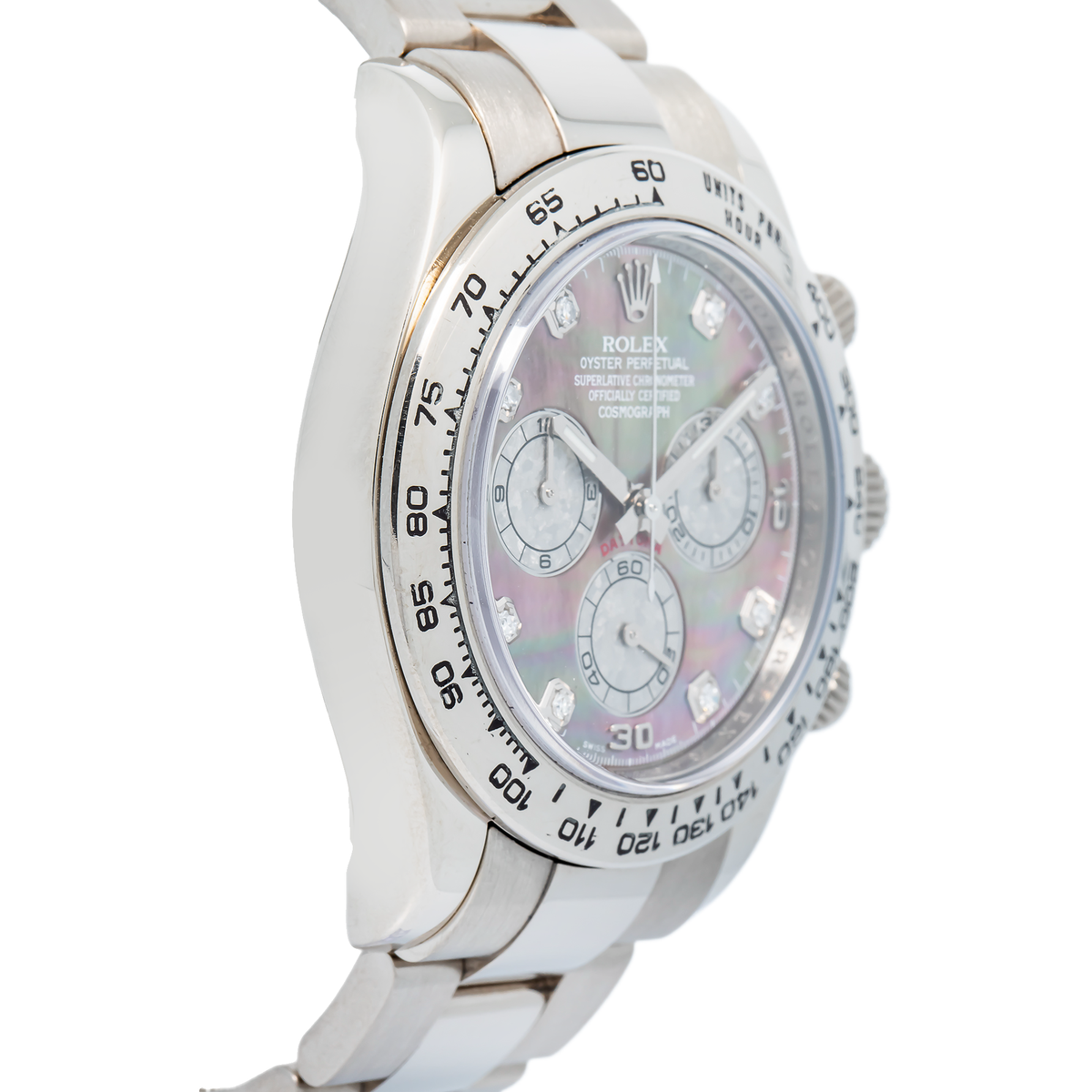 Rolex Cosmograph Daytona 116509 Auto 18k White Gold MOP Dial Men's Watch 40mm