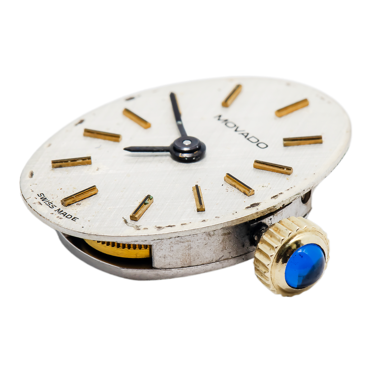 Zenith Movado Vintage Cal. 1120 17 Jewels Auto Watch Movement with White Dial