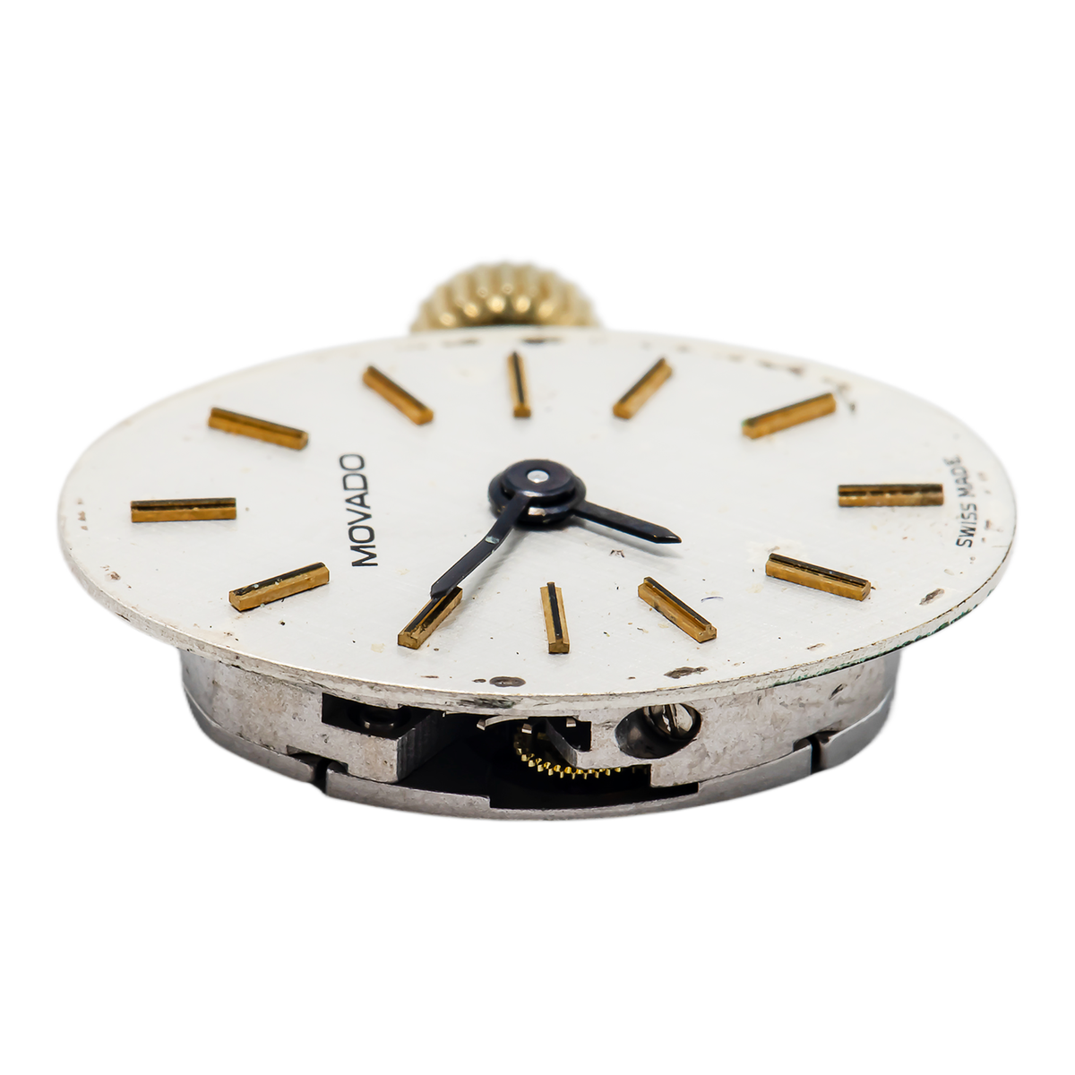 Zenith Movado Vintage Cal. 1120 17 Jewels Auto Watch Movement with White Dial