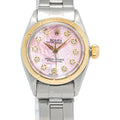 Rolex Oyster Perpetual 6621 Pink MOP Diamond Dial Auto Ladies Watch 26mm