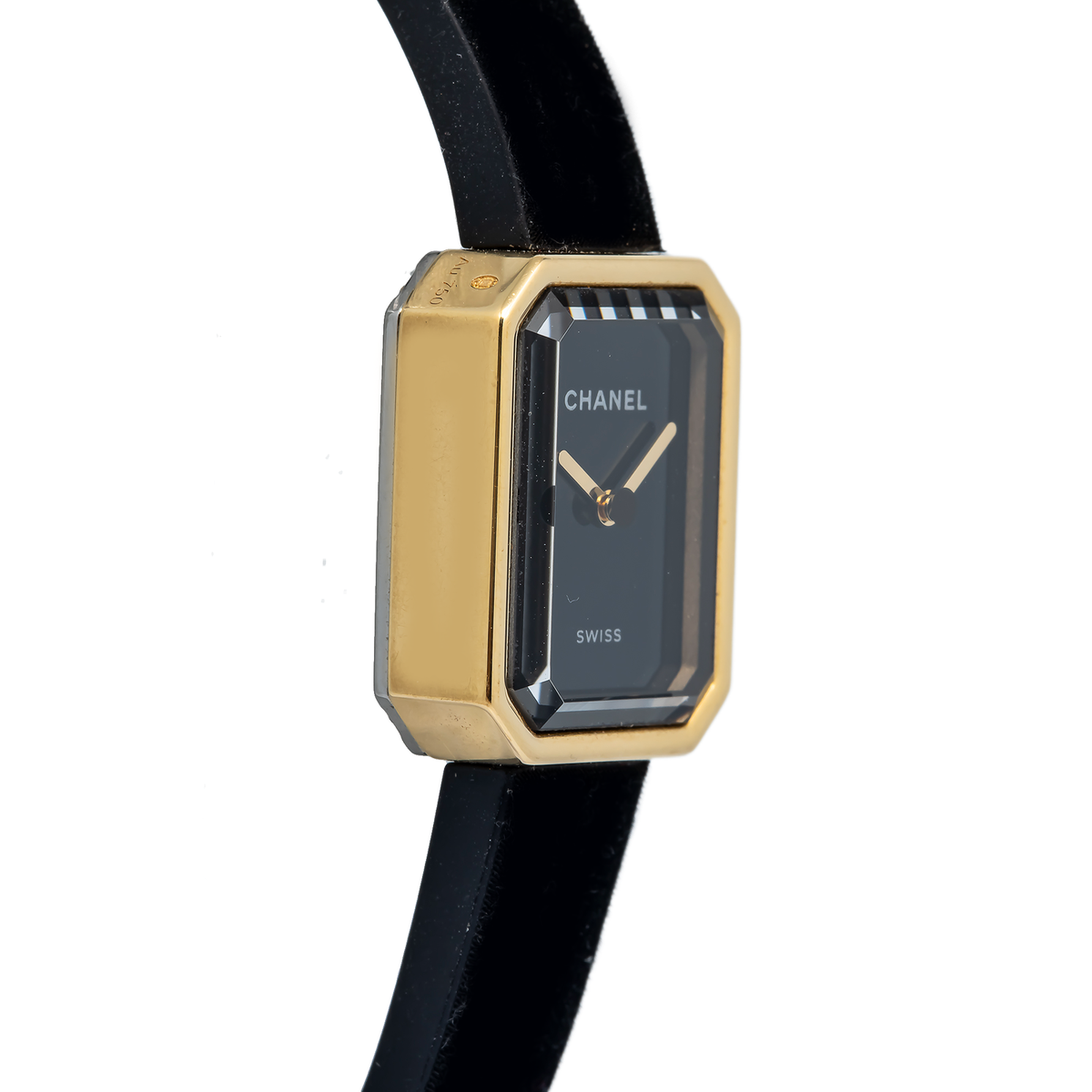 Chanel Premiere H6125 Quartz 18k Yellow Gold Black Dial Women's Watch 15.2mm