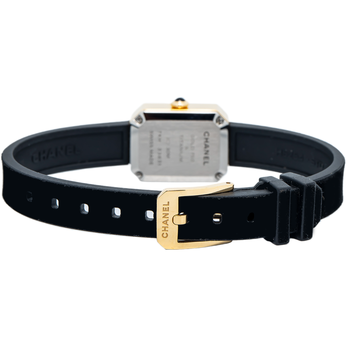 Chanel Premiere H6125 Quartz 18k Yellow Gold Black Dial Women's Watch 15.2mm