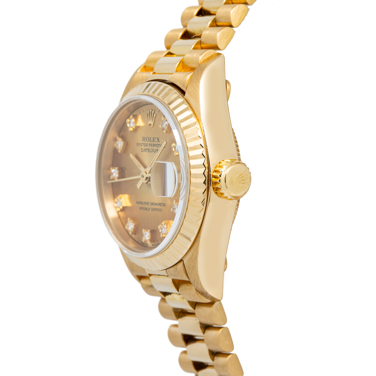 Rolex Lady-DateJust President 69178 Automatic 18k YG Champagne Dial Women's 26mm