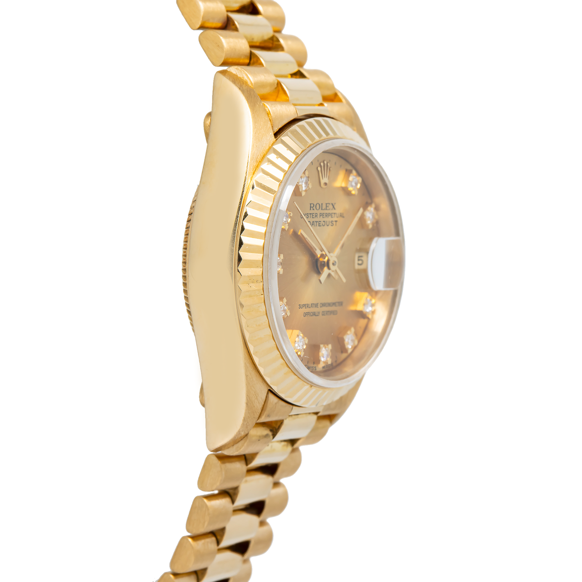 Rolex Lady-DateJust President 69178 Automatic 18k YG Champagne Dial Women's 26mm