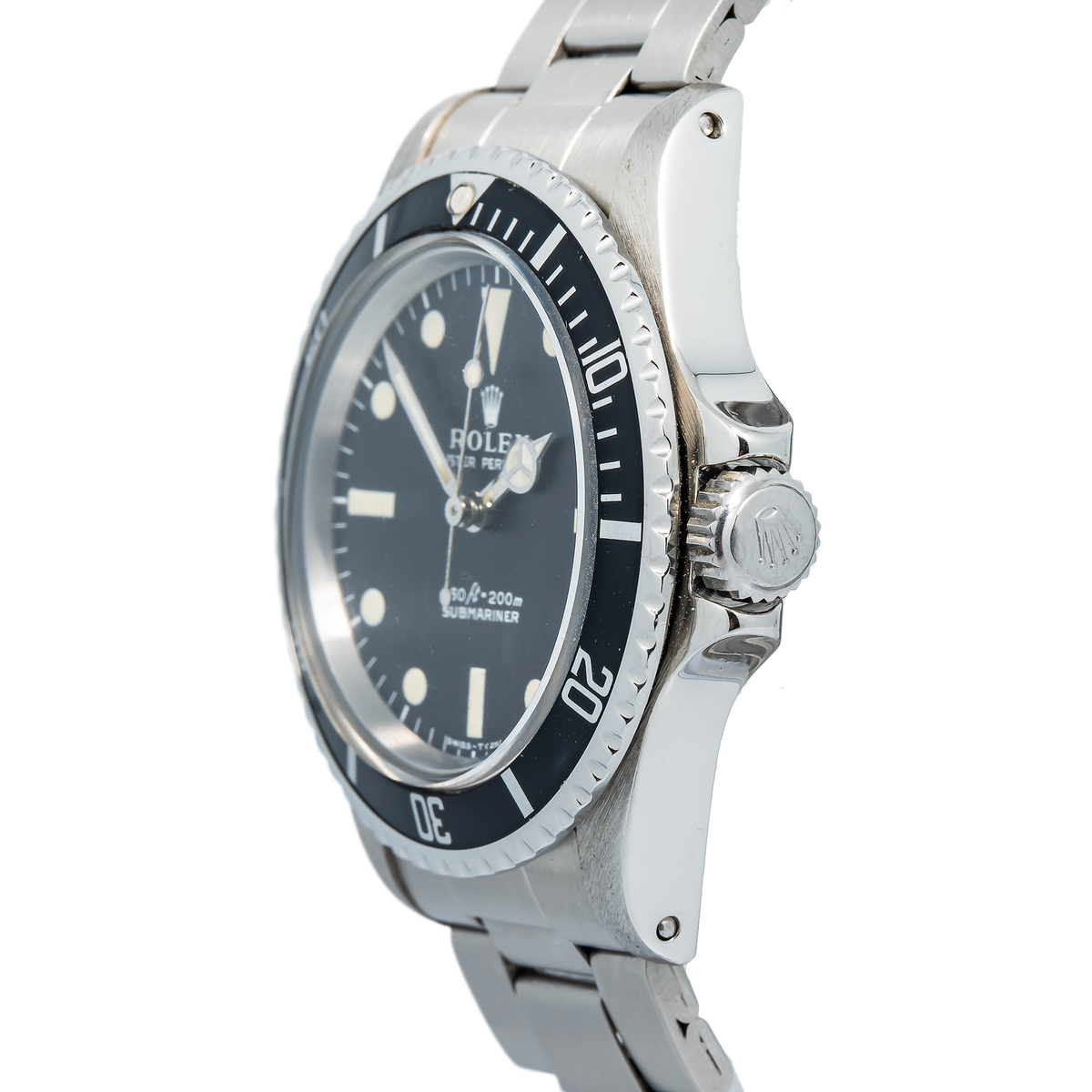 Rolex Submariner 5513 Serif Matte Feet Firs Unpolished 1968 Stainless Watch 40mm