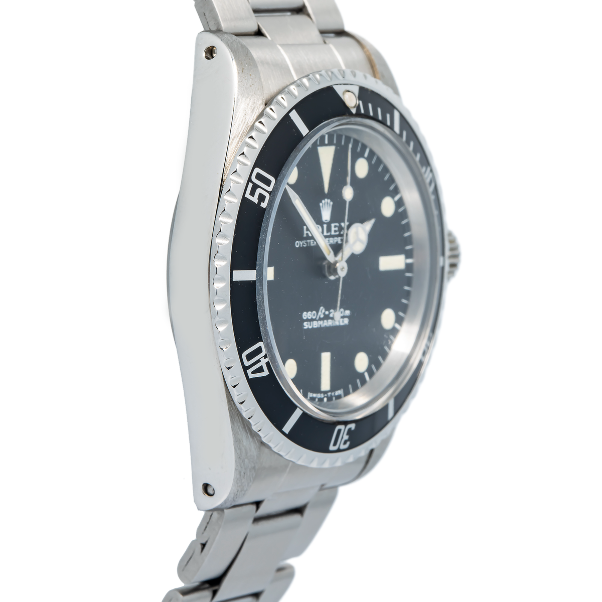 Rolex Submariner 5513 Serif Matte Feet Firs Unpolished 1968 Stainless Watch 40mm