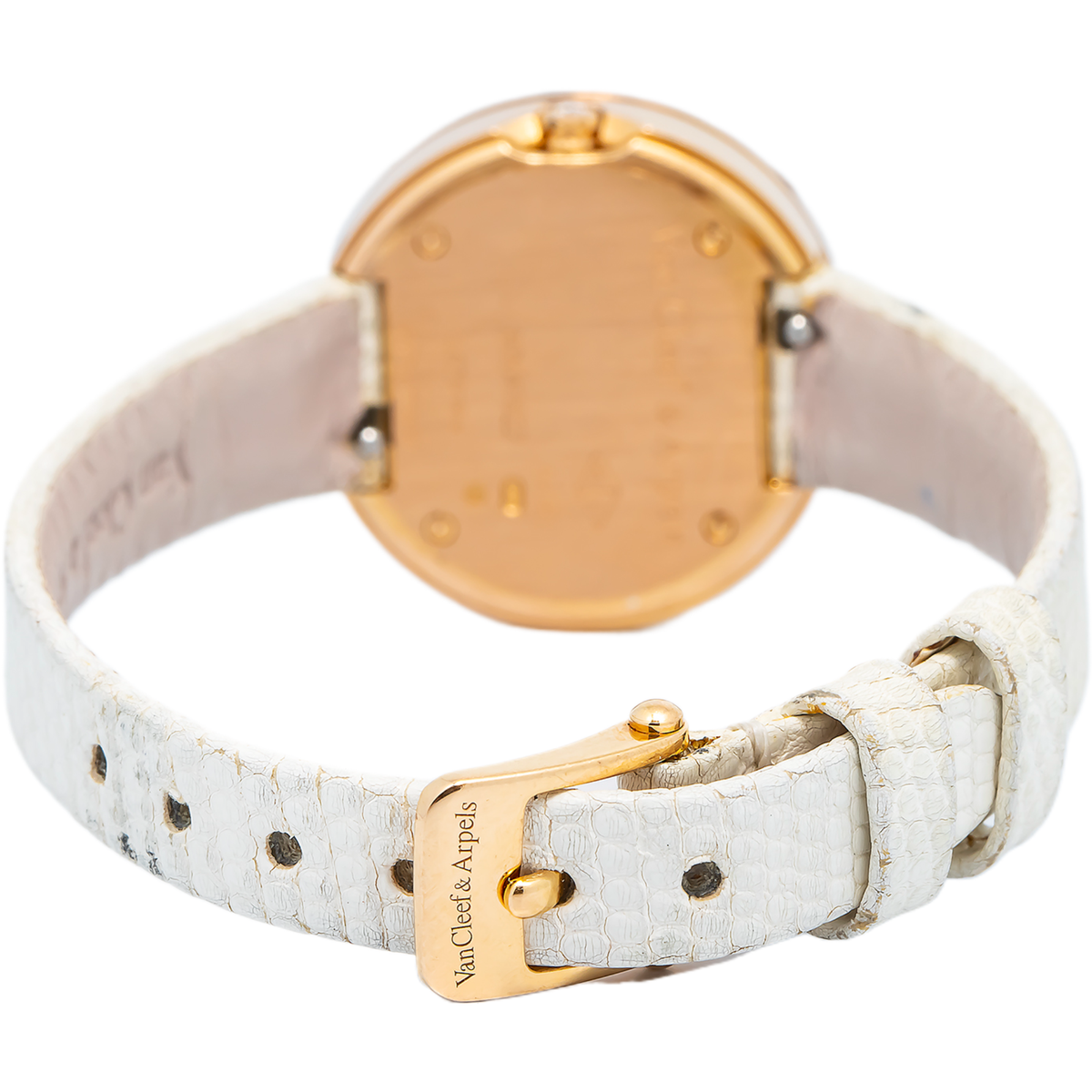 Van Cleef & Arpels Charms 2575164 Quartz DIamond RG White Dial Women's 25mm