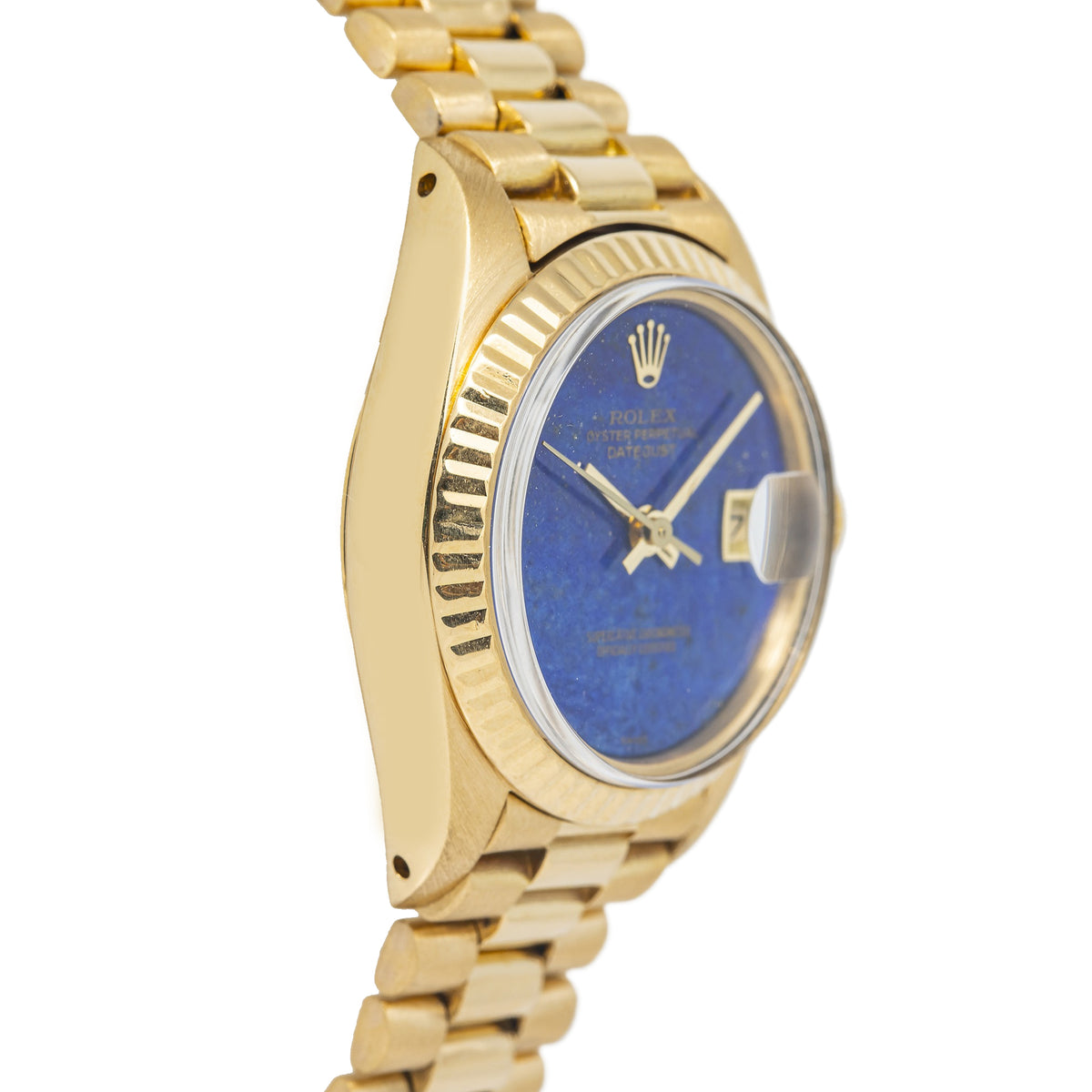 Rolex Datejust 6917 President 18k YG Lapis Blue Dial Automatic Ladies Watch 26mm