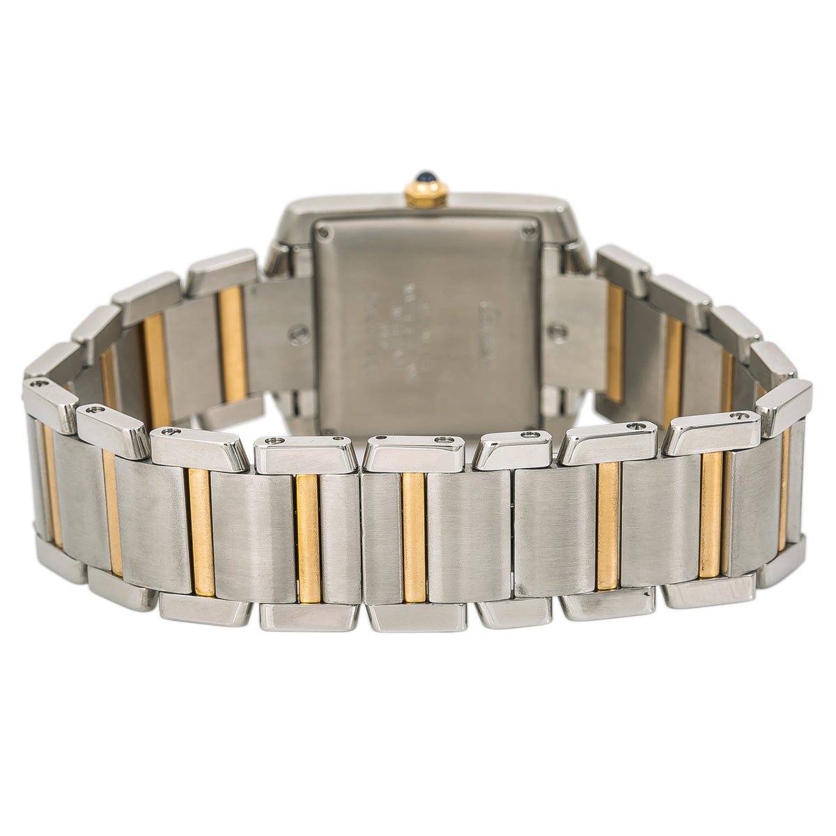 Cartier Tank Francaise 2302 W51005Q4 Auto YG Two Tone Silver Dial Men's 28mm