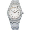 Audemars Piguet Royal Oak 67601 Quartz Stainless Steel Diamond Bezel Watch 33mm