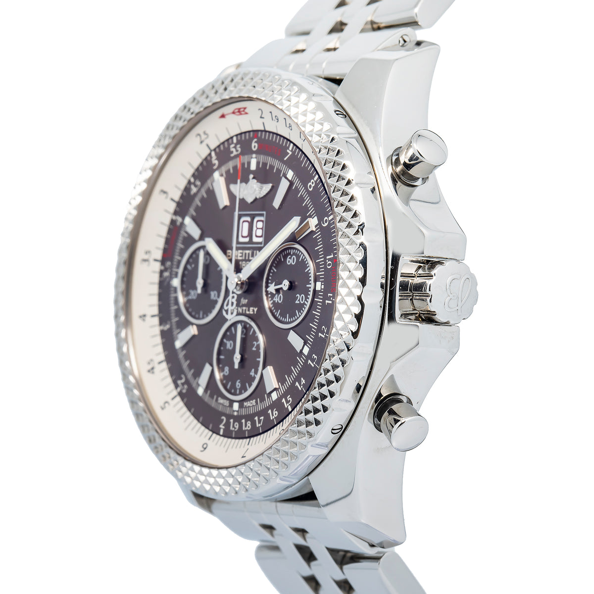 Breitling Bentley 6.75 A44364 SS Havana Brown Dial Automatic Men's Watch 49mm