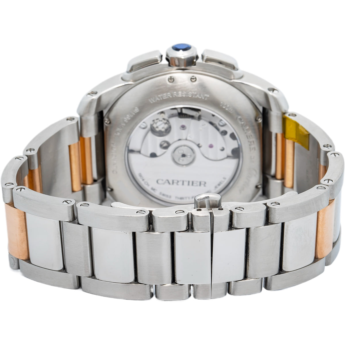Cartier Calibre de Chronograph 3578 W7100042 Rose Gold Two Tone Auto Men's 42mm