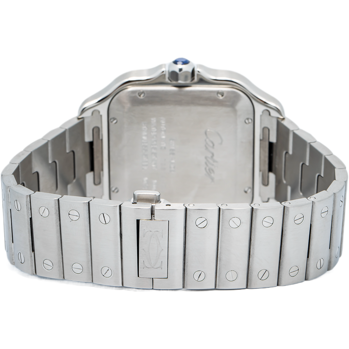 Cartier Santos 4072 WSSA0013 Auto Stainless Steel Blue Dial Men's Watch 38mm