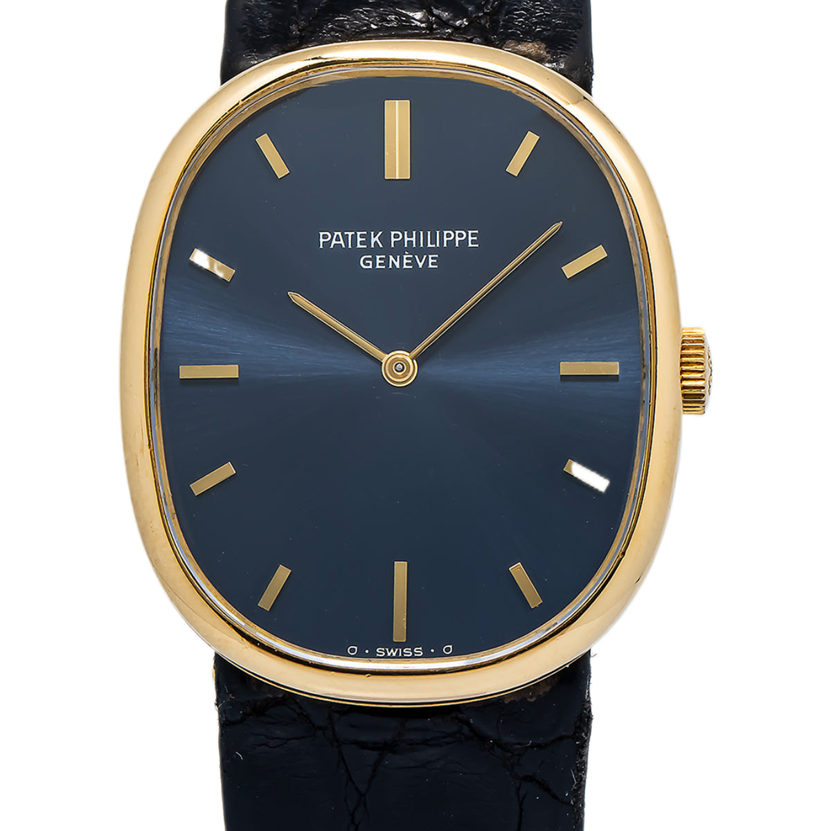 Patek Philippe Golden Ellipse 3848J 18k Yellow Gold Blue Dial Manual Unisex 27mm