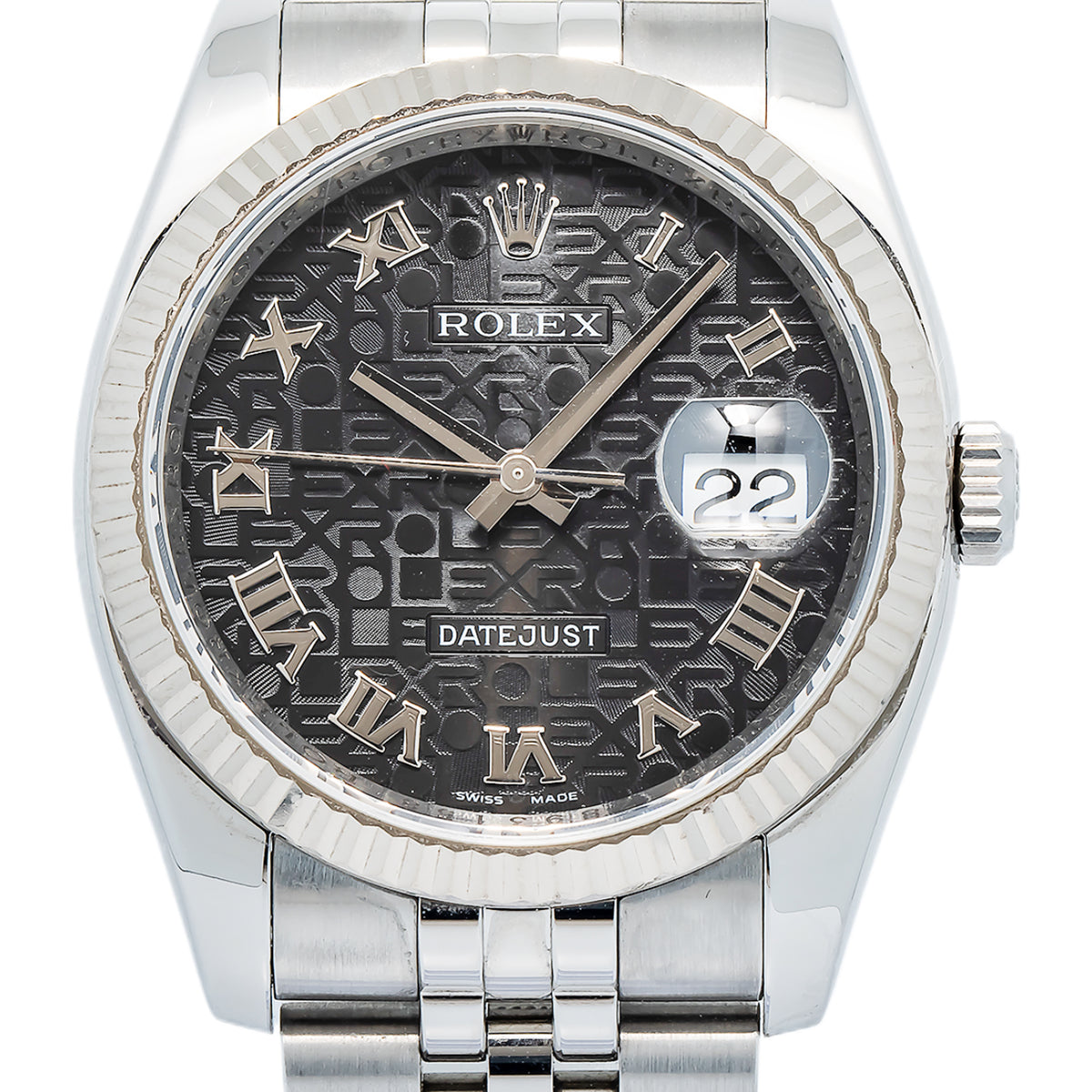 Rolex Datejust 116234 Auto Stainless Steel Black Computer Dial Men's Watch 36mm