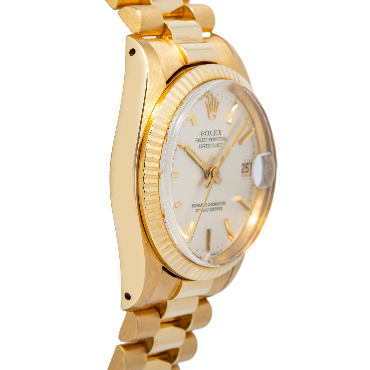Rolex Datejust President M6827/8 w/Service Paper Automatic 18k YG Unisex 31mm