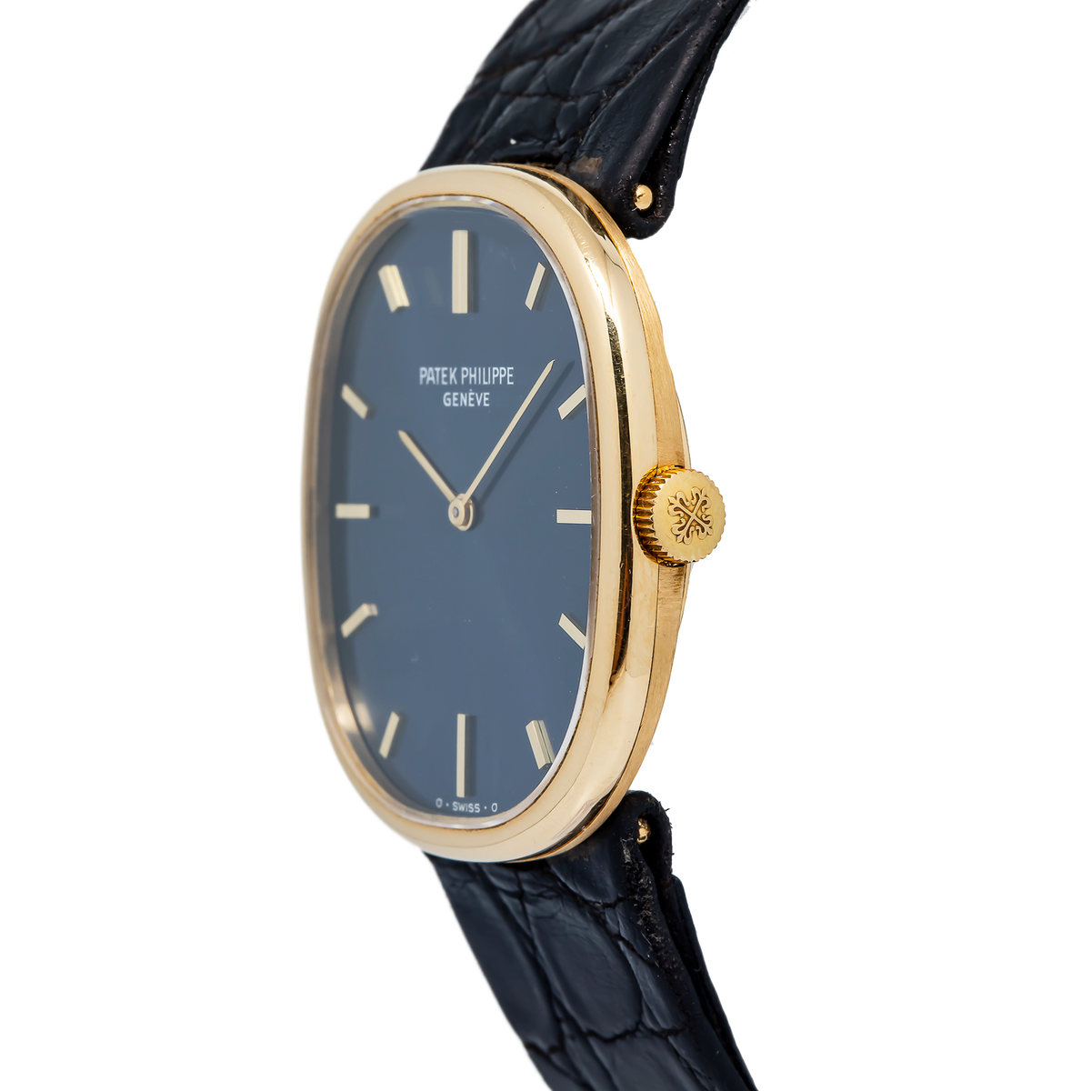 Patek Philippe Golden Ellipse 3848J 18k Yellow Gold Blue Dial Manual Unisex 27mm