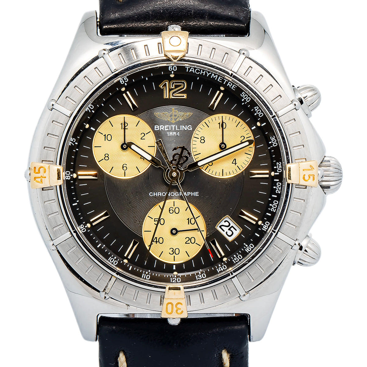 Breitling Sirius B53011 Vintage Stainless Steel Grey Dial Quartz Men's 39mm