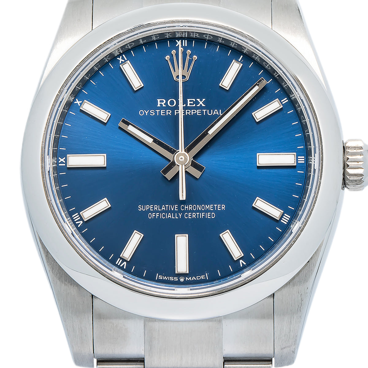 Rolex Oyster Perpetual 124200 Stainless Steel Blue Dial Auto Unisex Watch 34mm