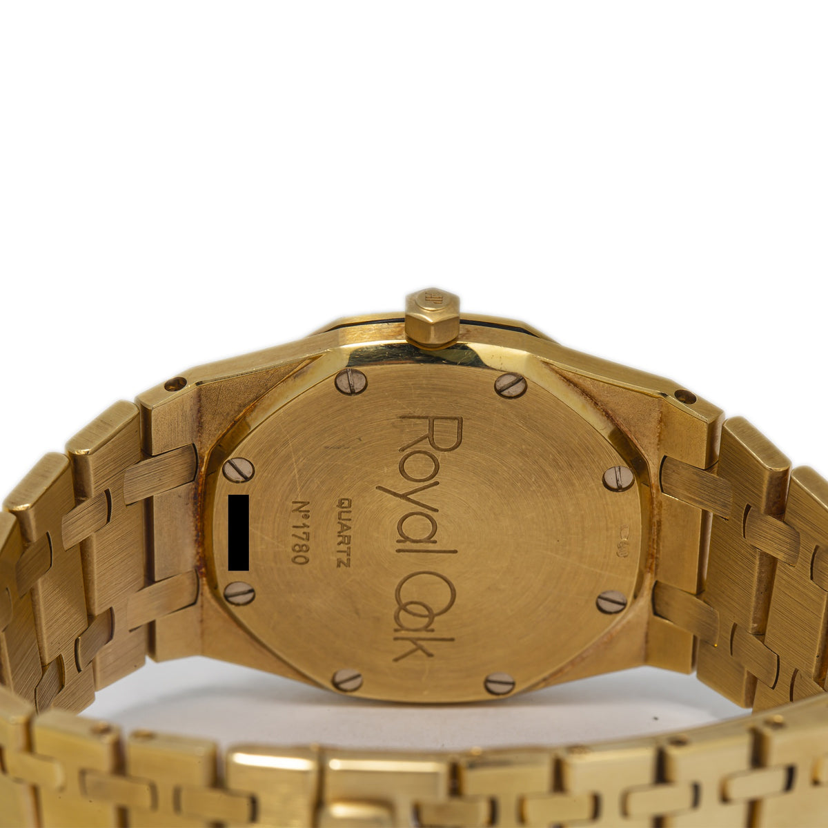 Audemars Piguet Royal Oak 56175BA Unpolished 18k YellowGold Champagne Watch 33mm