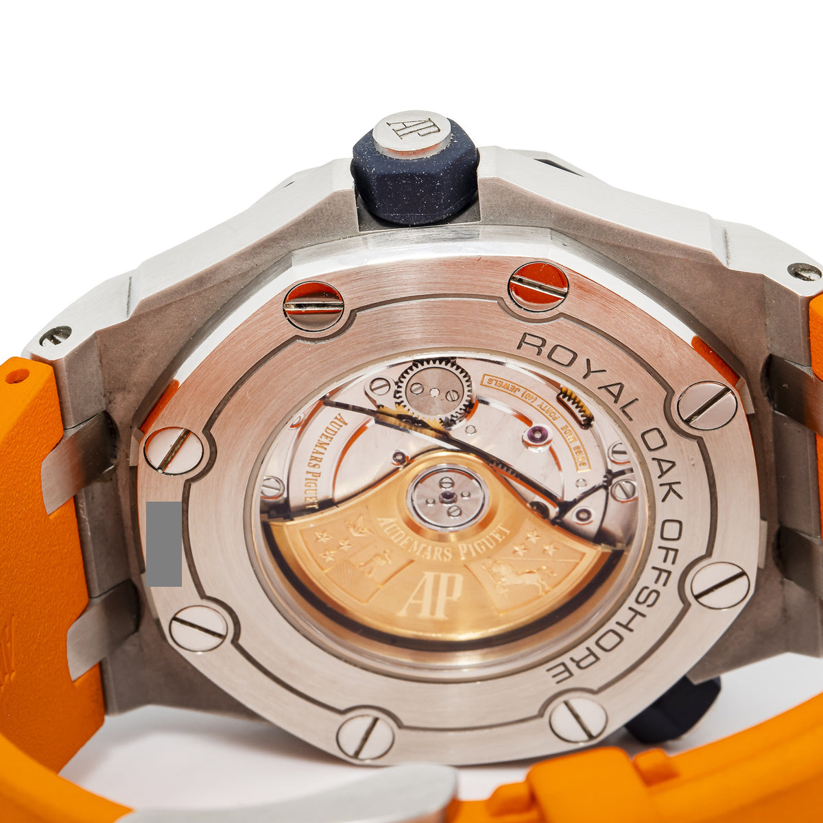 Audemars Piguet Royal Oak Offshore Diver 15710ST Auto Orange Dial Watch 42mm