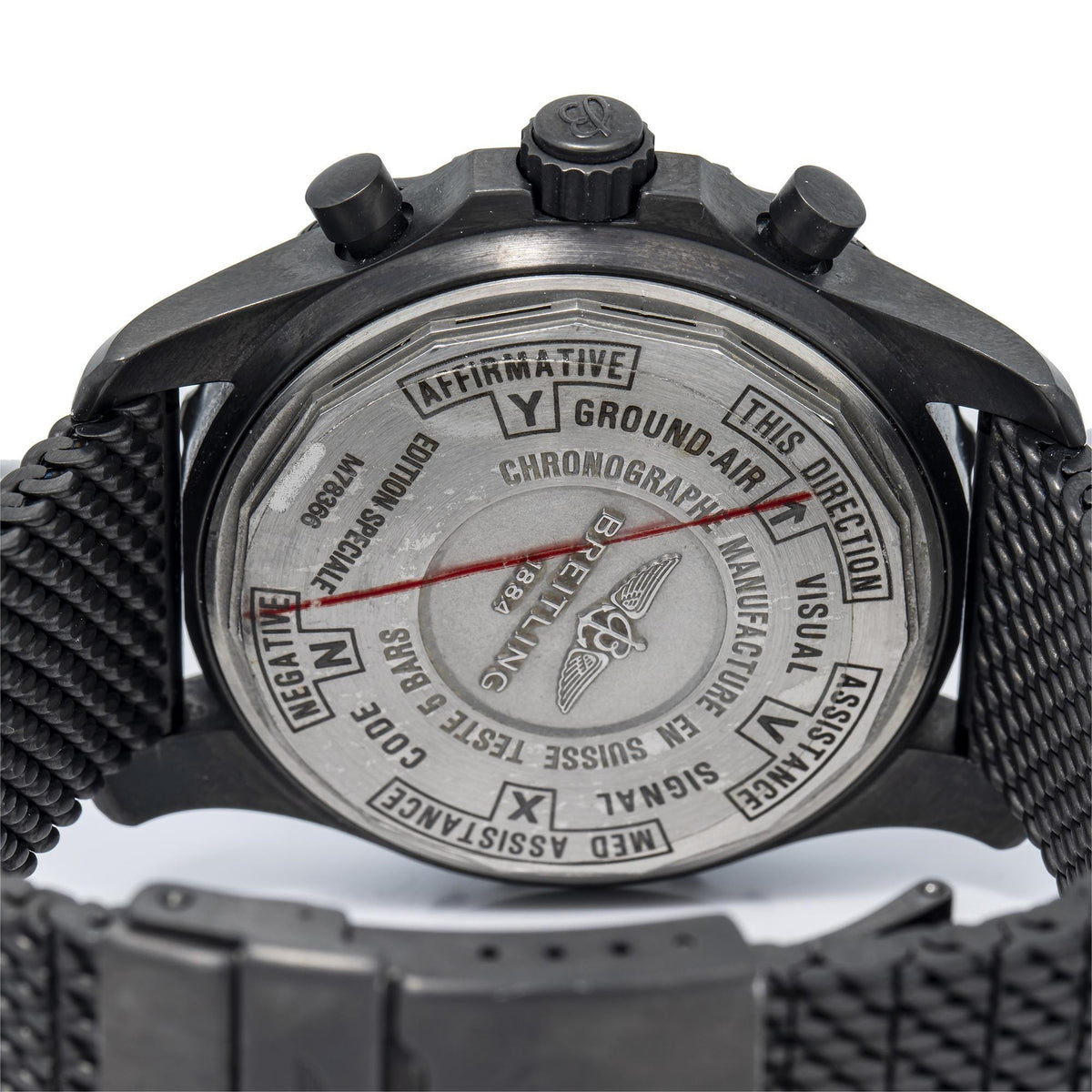 Breitling Chronospace Military M78366 Stainless Black Dial SuperQuartz Men 46mm