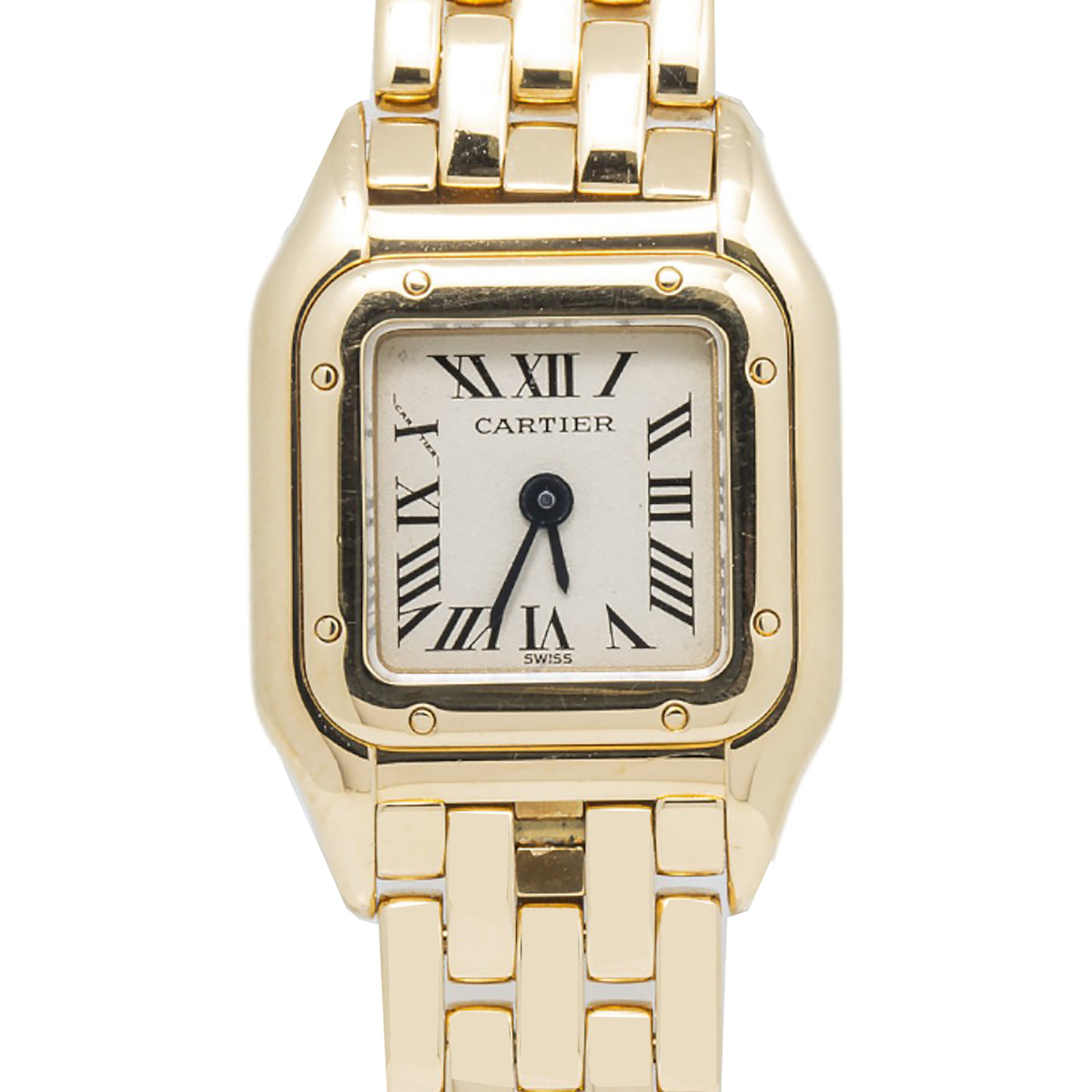 Cartier Panthere 11301 W25034B9 18k YG Patina White Dial Quartz Women's 17mm