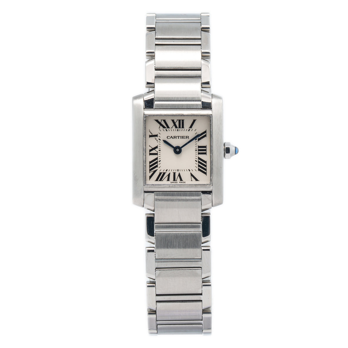Cartier Tank Francaise 2384 W51008Q3 Quartz SS Cream Dial Ladie's Watch 20mm