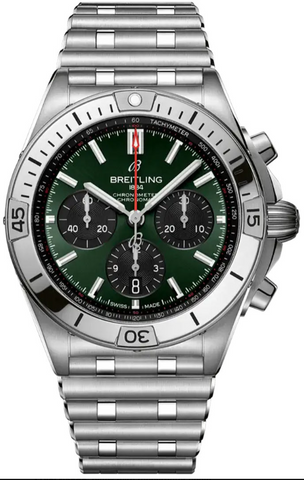Breitling BO1 Chronomat 42 AB0134101L2A1 Complete SS Green Dial Auto Men's 42mm