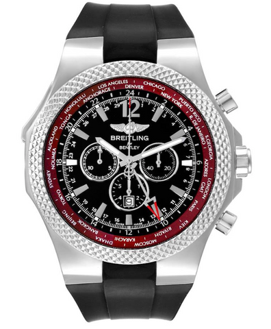 Breitling Bentley GMT A47362 Automatic Stainless Steel Black Dial Men Watch 49mm