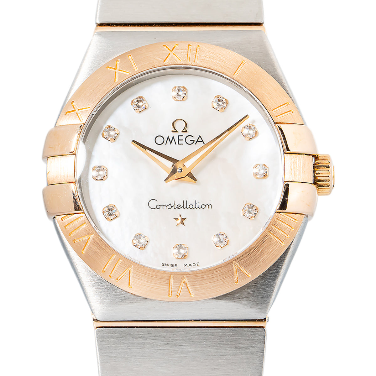 Omega Constellation 123.20.27.60.55.002 Quartz Factory Diamond MOP Dial 27mm