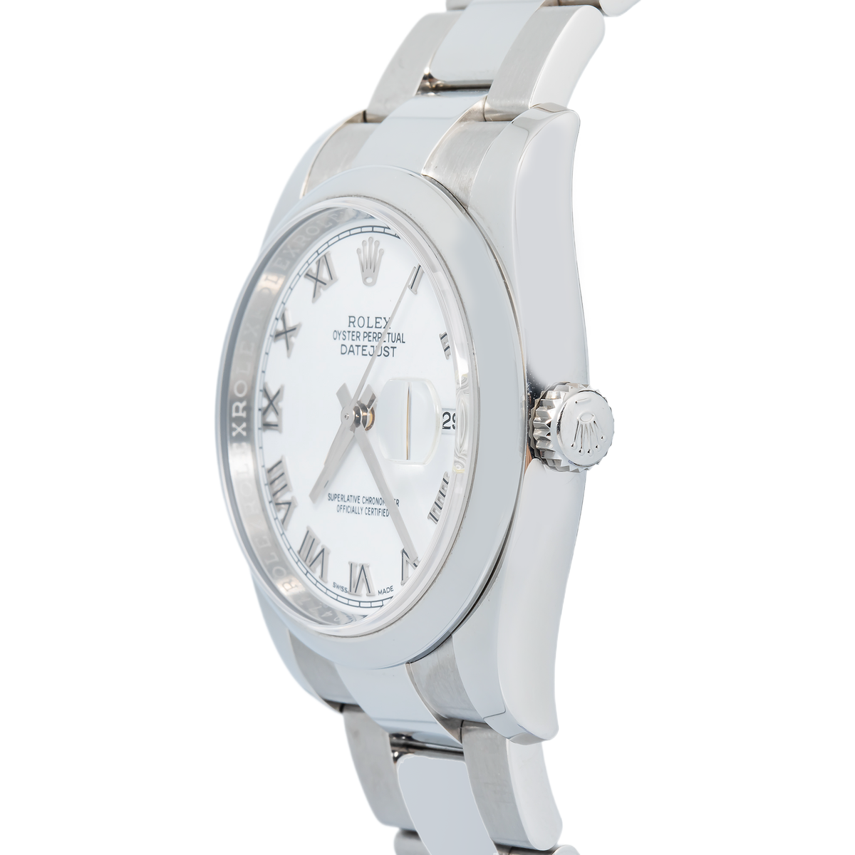 Rolex DateJust 116200 Stainless Oyster White Dial Auto Men's Watch 36mm