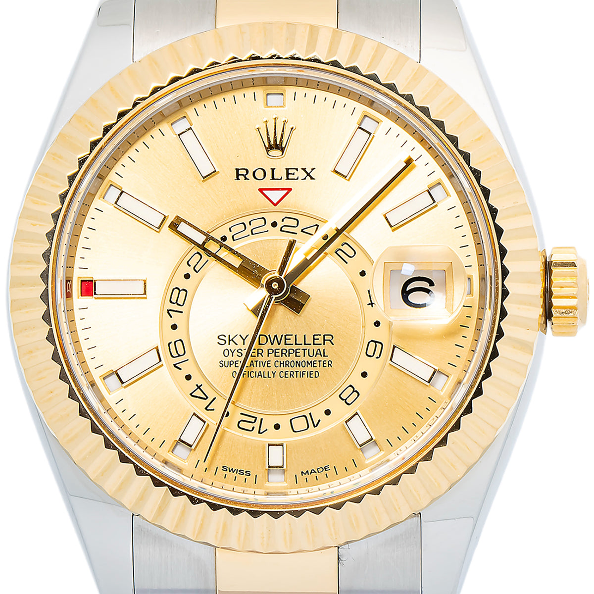 Rolex Sky-Dweller 326933 Oyster 2019 Card 18k YG Champagne Dial Auto Watch 42mm