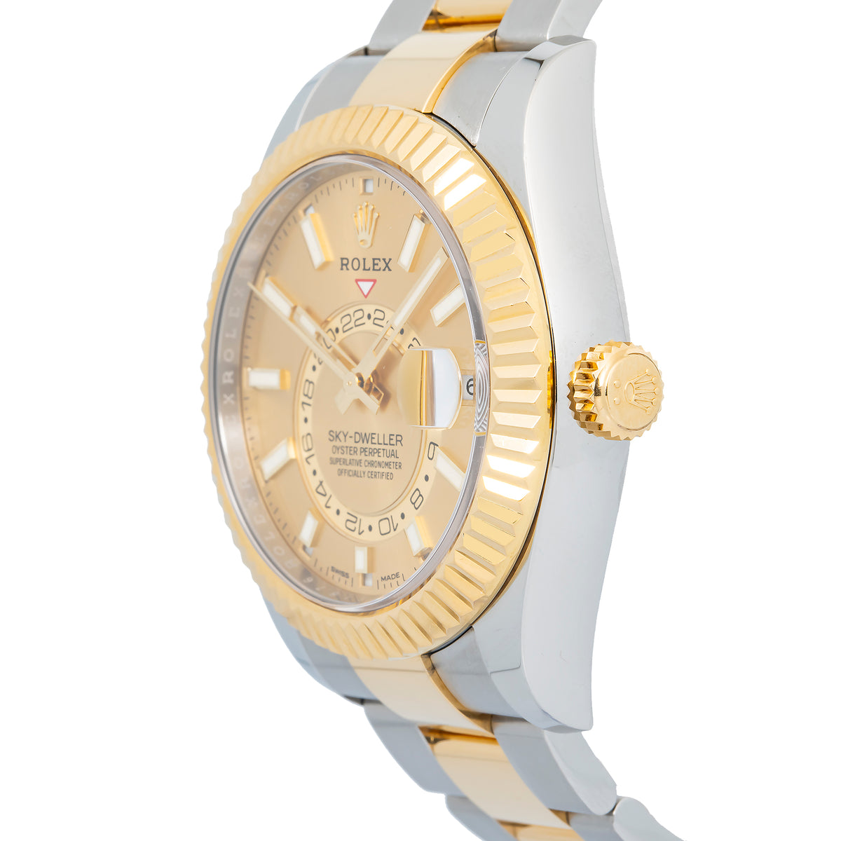 Rolex Sky-Dweller 326933 Oyster 2019 Card 18k YG Champagne Dial Auto Watch 42mm