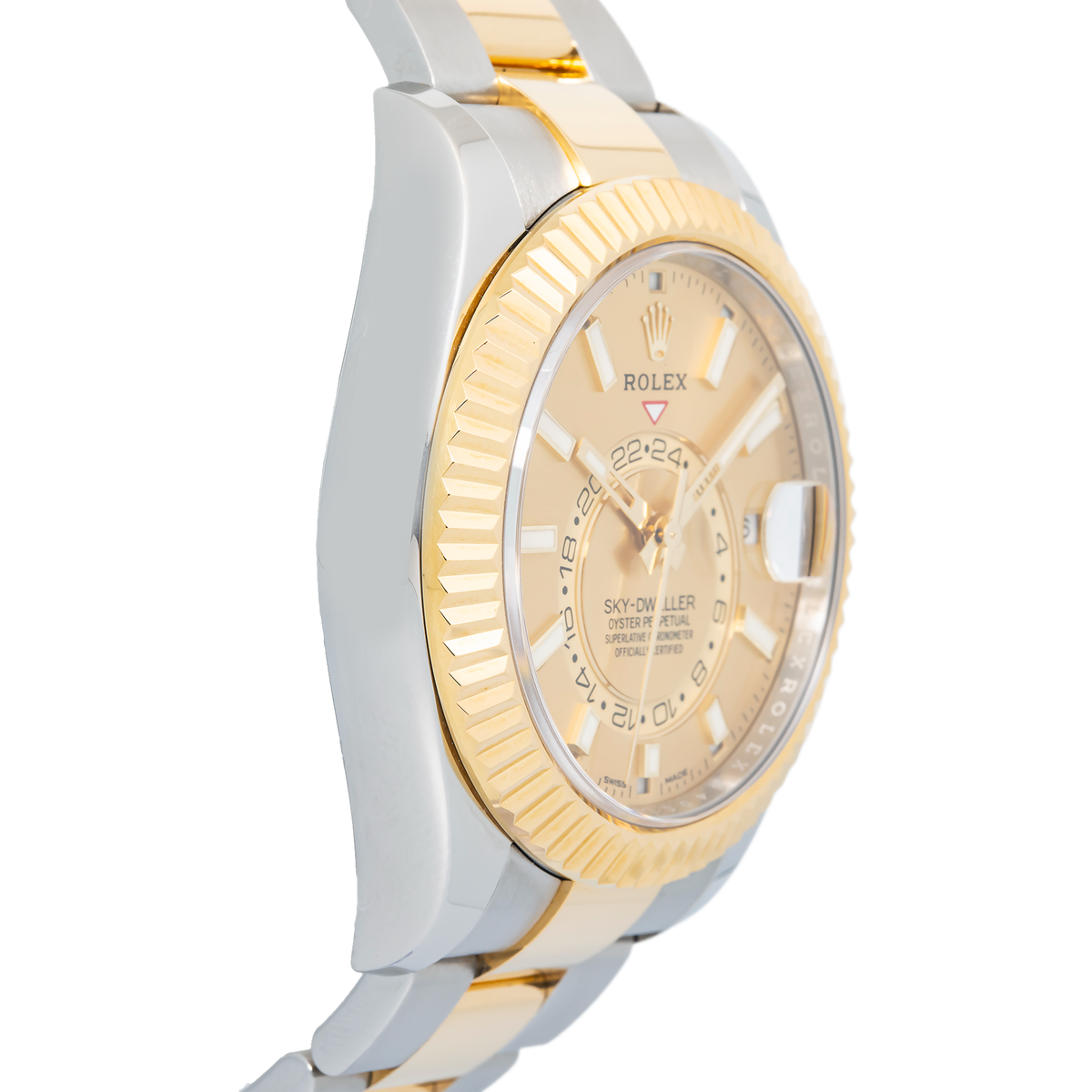 Rolex Sky-Dweller 326933 Oyster 2019 Card 18k YG Champagne Dial Auto Watch 42mm