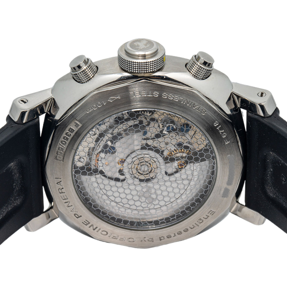 Panerai Ferrari Scuderia Flyback FER00014 Ltd Ed. SS Black Dial Auto Men's 44mm