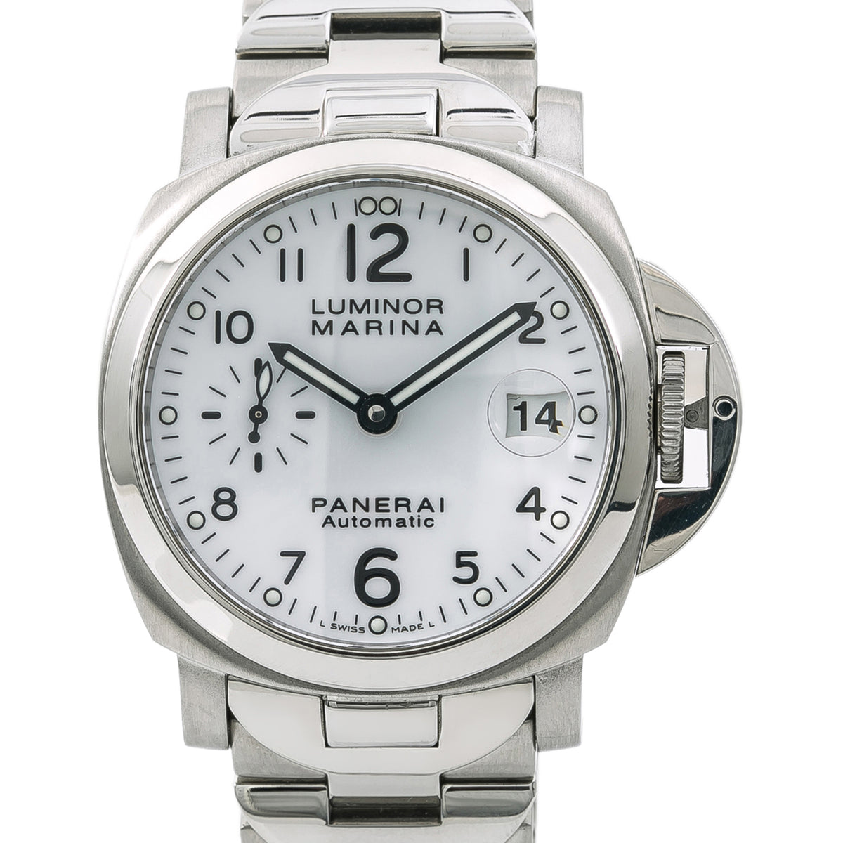 Panerai Luminor Marina PAM00051 SS Bright White Dial Automatic Men's Watch 40mm