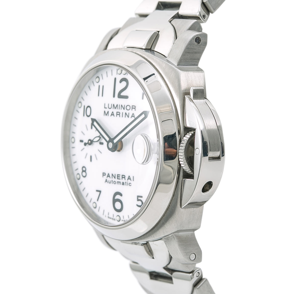 Panerai Luminor Marina PAM00051 SS Bright White Dial Automatic Men's Watch 40mm