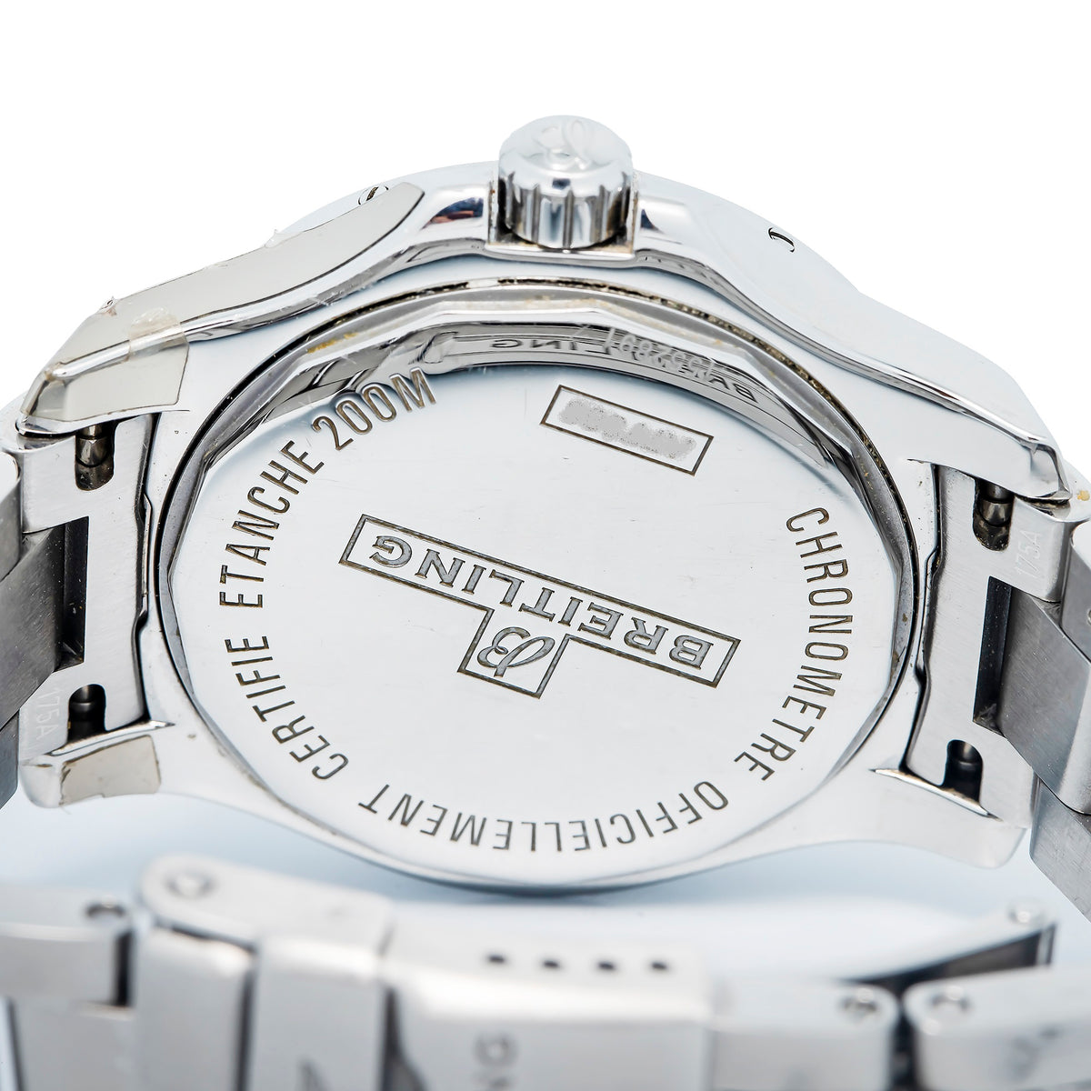 Breitling Colt A77388 Factory Diamond Bezel White Dial Quartz Ladies Watch 33mm